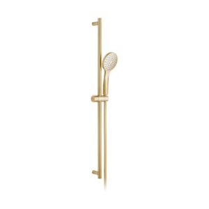 Vado Single Function Slide Rail Shower Kit with Atmsphere Single Function Air-Injection Handset, Brushed Gold