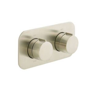 Vado Tablet Altitude Horizontal Concealed 2 Outlet, Thermostatic Valve Brushed Nickel