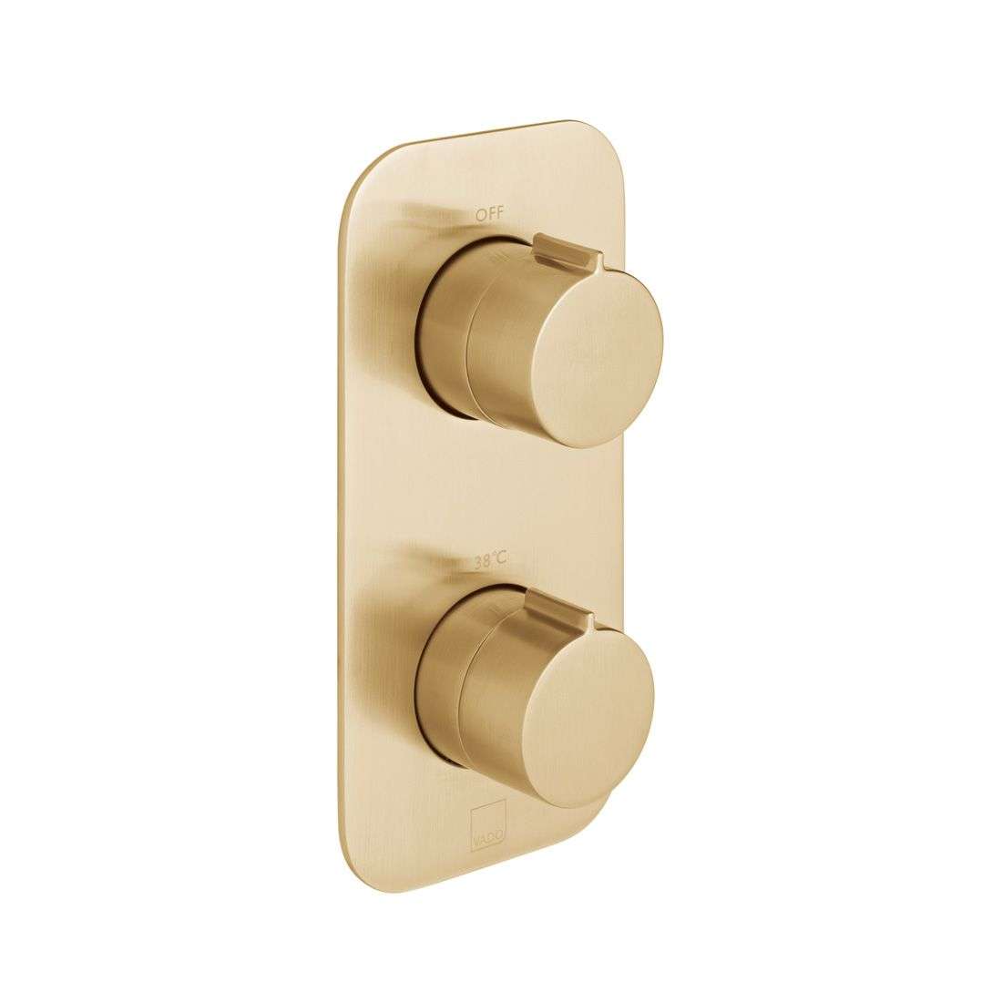 Vado Tablet Altitude Vertical Concealed 1 Outlet Thermostatic Valve, Brushed Gold