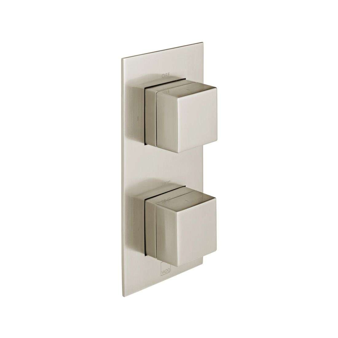 Vado Tablet Notion Vertical Concealed 2 Outlet Thermostatic Valve, Brushed Nickel