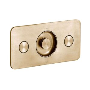 Vado Zone 2 Outlet Horizontal Concealed Thermostatic Valve, Brushed Gold
