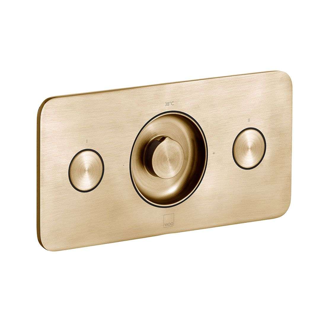 Vado Zone 2 Outlet Horizontal Concealed Thermostatic Valve, Brushed Gold