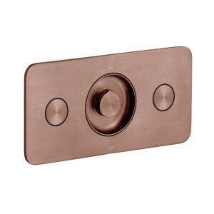 Vado Zone 2 Outlet Horizontal Concealed Thermostatic Valve, Brushed Bronze