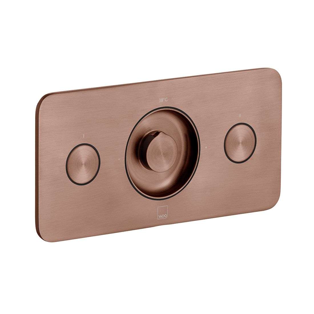 Vado Zone 2 Outlet Horizontal Concealed Thermostatic Valve, Brushed Bronze
