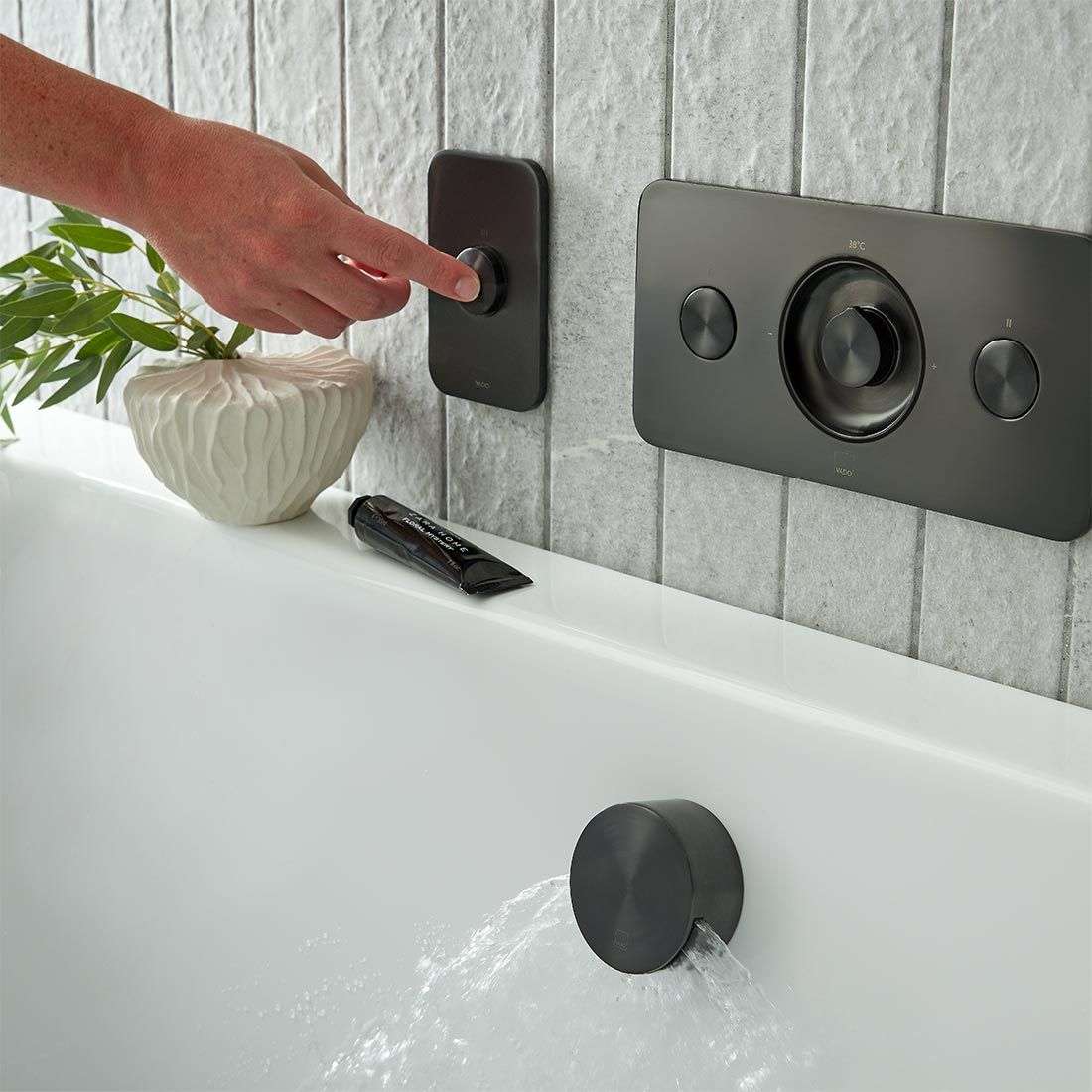Vado Zone Vertical Concealed Stop Valve, Brushed Black - Image 2