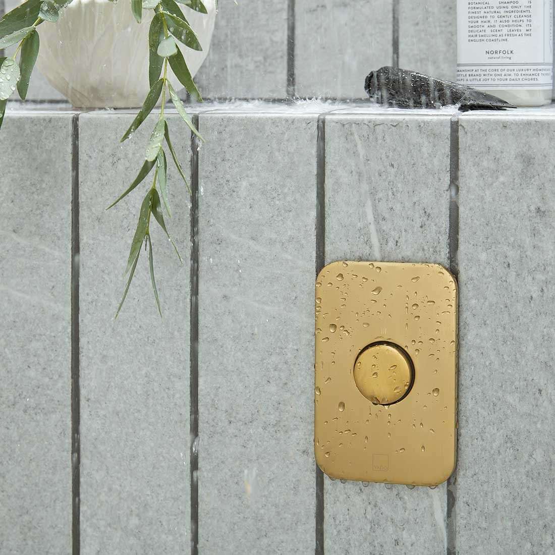 Vado Zone Vertical Concealed Stop Valve, Brushed Gold - Image 2