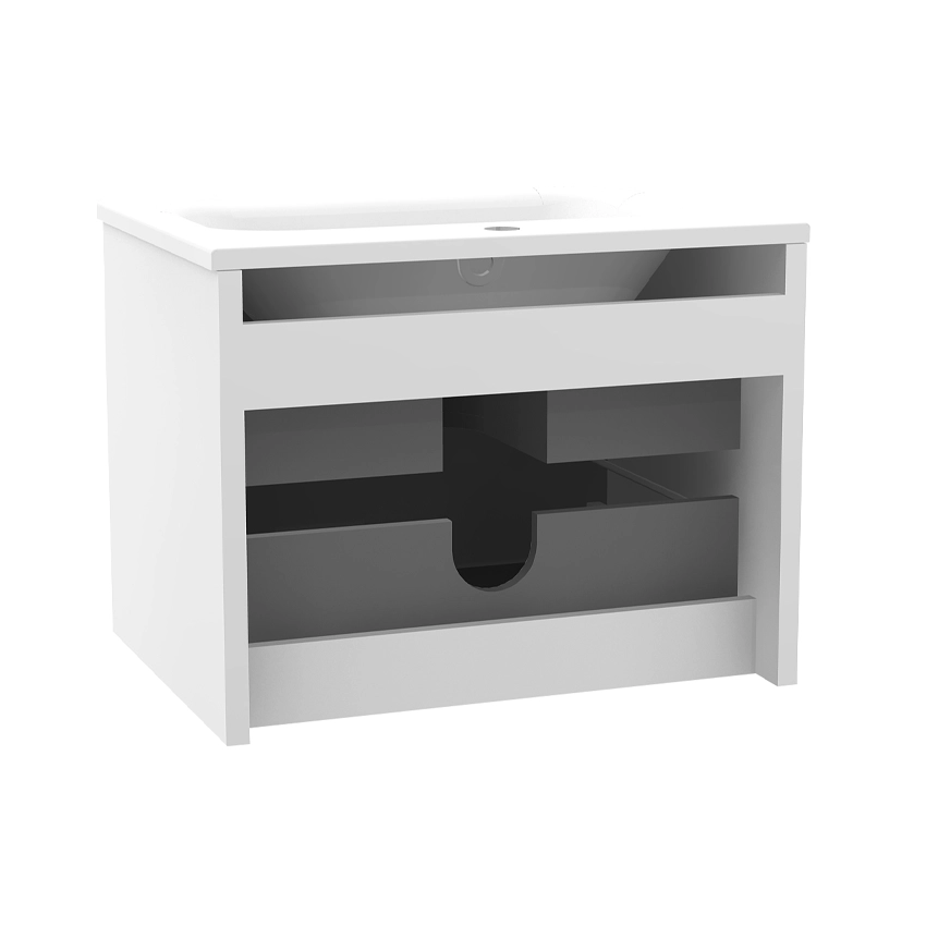 IVX Roma 60cm 2 Drawer Vanity Unit Inc. Basin - Image 3