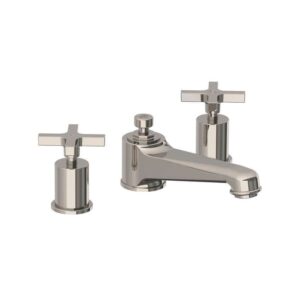 Lefroy Brooks Janey Mac Basin Mixer With Cross Handles - Silver Nickel