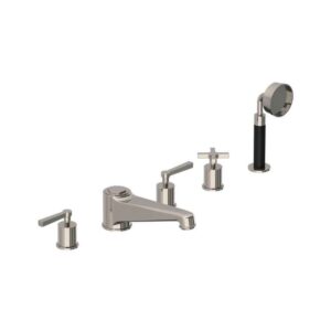 Lefroy Brooks Janey Mac Bath Shower Mixer With Levers - Silver Nickel