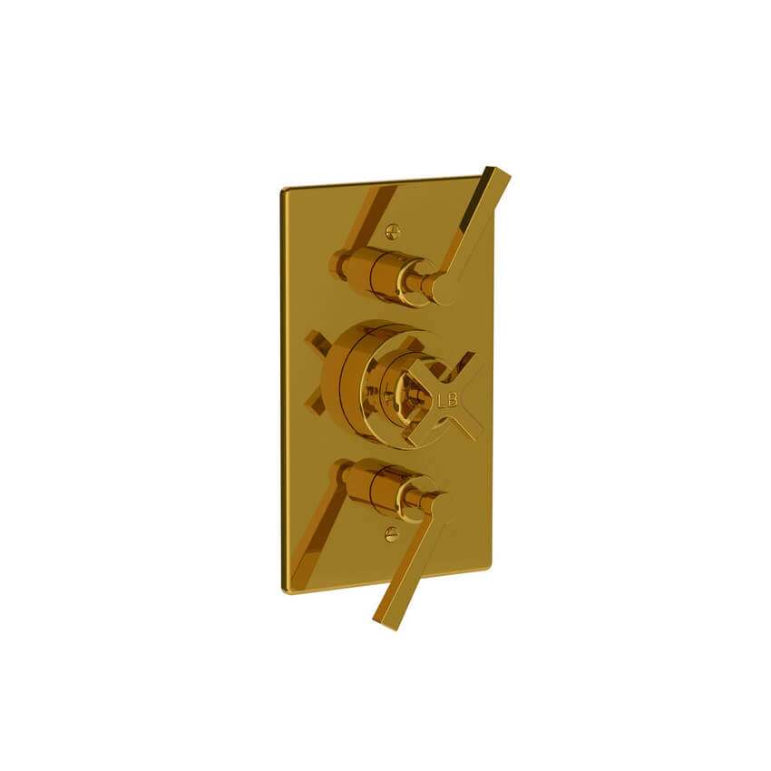 Lefroy Brooks Janey Mac Concealed Dual Thermostatic Valve - Polished Brass