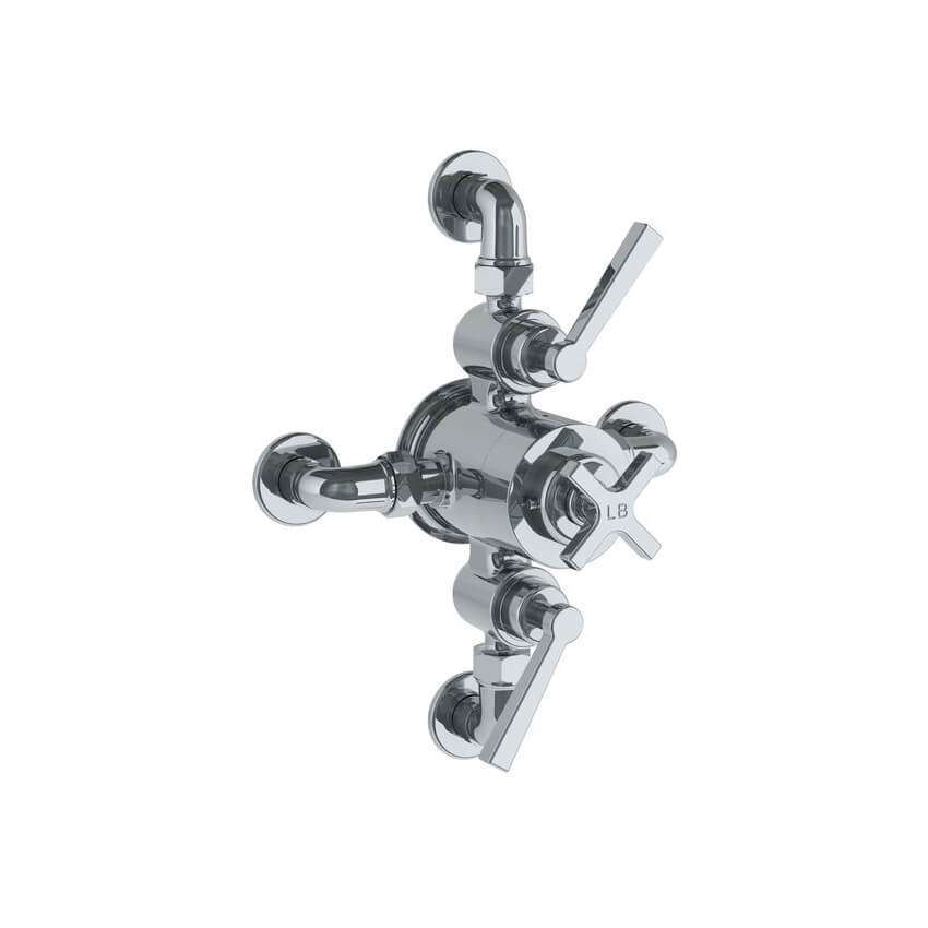 Lefroy Brooks Janey Mac Dual Thermostatic Valve With Top/Bottom Return - Chrome