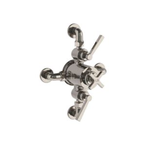Lefroy Brooks Janey Mac Dual Thermostatic Valve With Top/Bottom Return - Silver Nickel