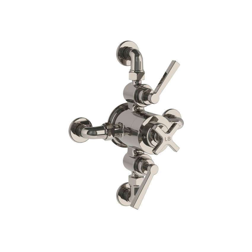 Lefroy Brooks Janey Mac Dual Thermostatic Valve With Top/Bottom Return - Silver Nickel