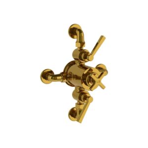 Lefroy Brooks Janey Mac Dual Thermostatic Valve With Top/Bottom Return - Polished Brass