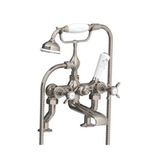 Lefroy Brooks Classic Bath Shower Mixer - Silver Nickel