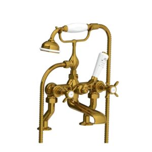 Lefroy Brooks Classic Bath Shower Mixer - Polished Brass