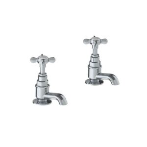 Lefroy Brooks Classic Cloakroom Basin Pillar Taps - Chrome