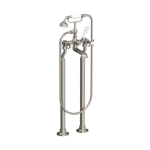 Lefroy Brooks Classic Bath Shower Mixer With Standpipes - Silver Nickel