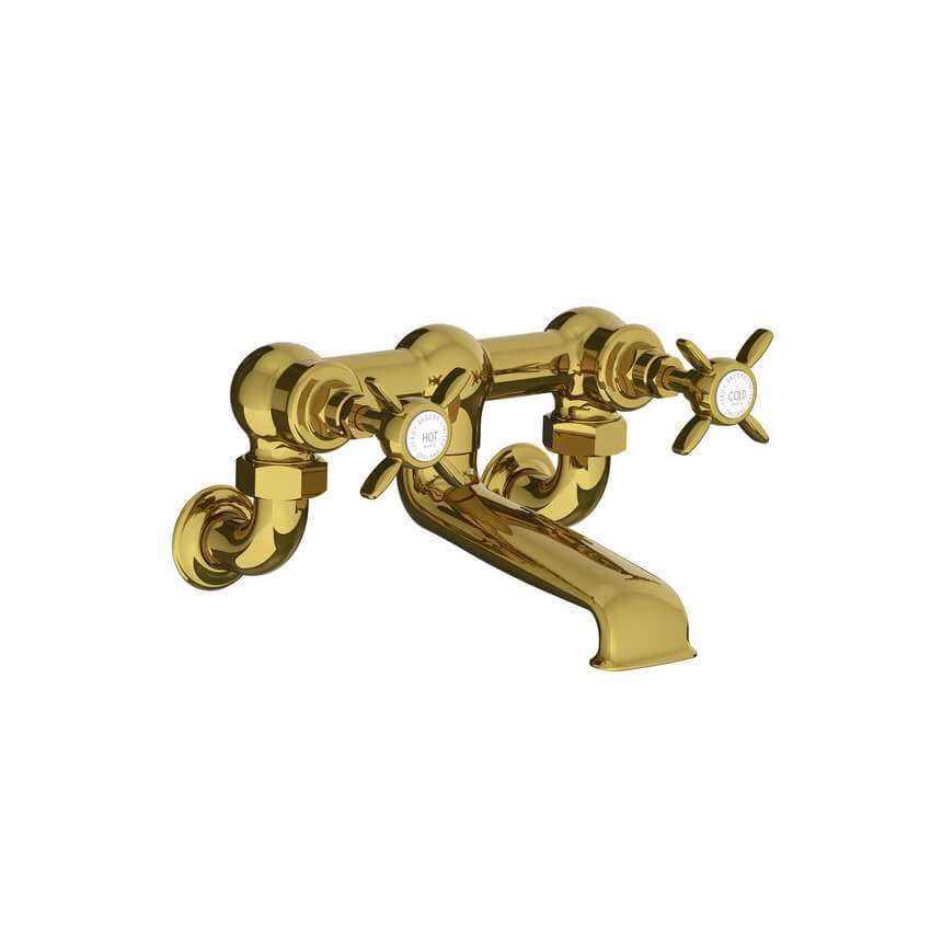 Lefroy Brooks Classic Bath Bridge Filler - Antique Gold