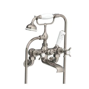 Lefroy Brooks Classic Bath Shower Mixer - Silver Nickel