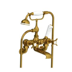 Lefroy Brooks Classic Bath Shower Mixer - Polished Brass