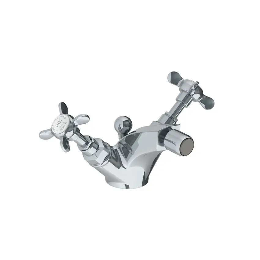 Lefroy Brooks Classic Mono Bidet Mixer With Pop Up Waste - Chrome