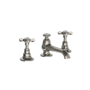 Lefroy Brooks Connaught Basin Mixer With Pop Up Waste - Silver Nickel