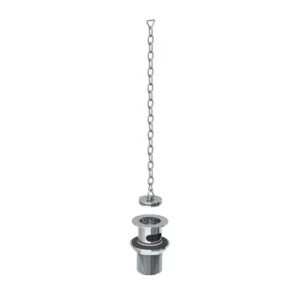 Lefroy Brooks Basin Waste Kit With Brass Plug & Oval Chain - Chrome
