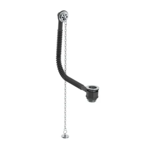 Lefroy Brooks Bath Waste Kit With Brass Plug & Oval Chain - Chrome
