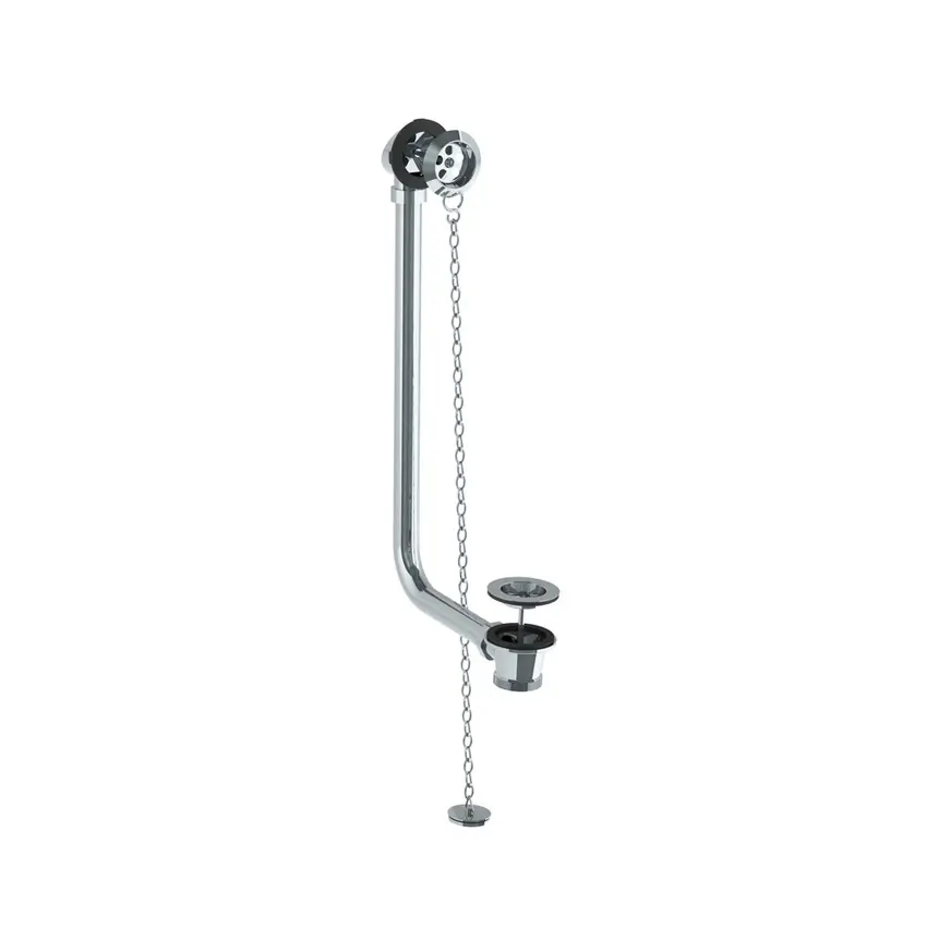 Lefroy Brooks Exposed Bath Waste With Brass Overflow Pipe - Chrome
