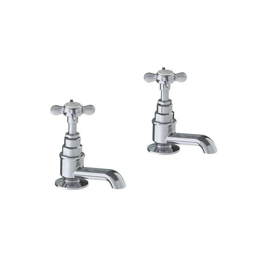 Lefroy Brooks Classic Basin Pillar Taps - Chrome