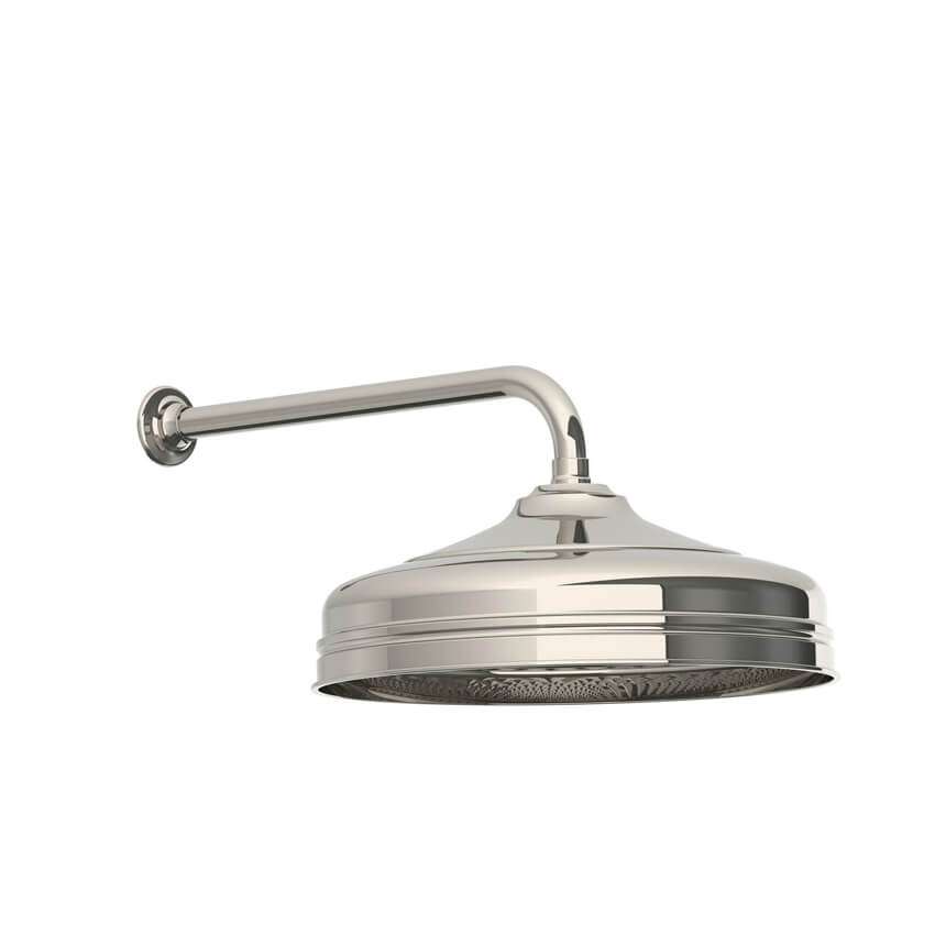 Lefroy Brooks Classic 12" Shower Head Pack With 330mm Arm - Silver Nickel