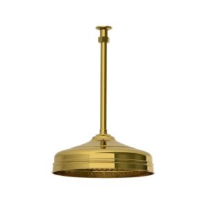 Lefroy Brooks Classic 12" Ceiling Shower Head Pack - Polished Brass