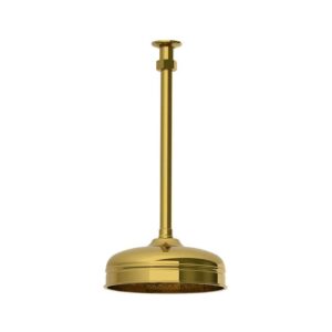 Lefroy Brooks Classic 8" Ceiling Shower Head Pack - Polished Brass