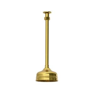 Lefroy Brooks Classic 5" Ceiling Shower Head Pack - Antique Gold