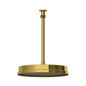 Lefroy Brooks Ten Ten 12" Ceiling Shower Head Pack - Polished Brass