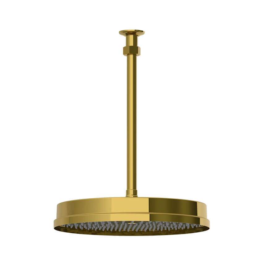 Lefroy Brooks Ten Ten 12" Ceiling Shower Head Pack - Polished Brass