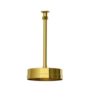 Lefroy Brooks Ten Ten 8" Ceiling Shower Head Pack - Antique Gold