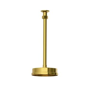 Lefroy Brooks Ten Ten 6" Ceiling Shower Head Pack - Antique Gold
