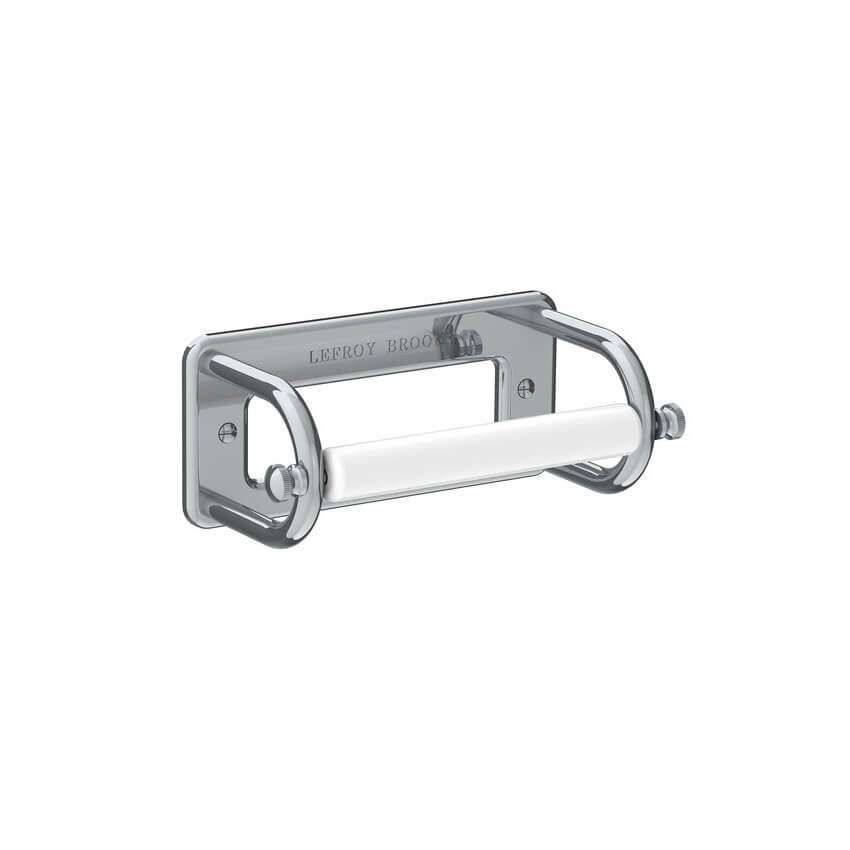 Lefroy Brooks Classic Paper Holder With Ceramic Bar - Chrome