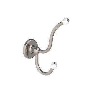 Lefroy Brooks Classic Double Robe Hook - Silver Nickel