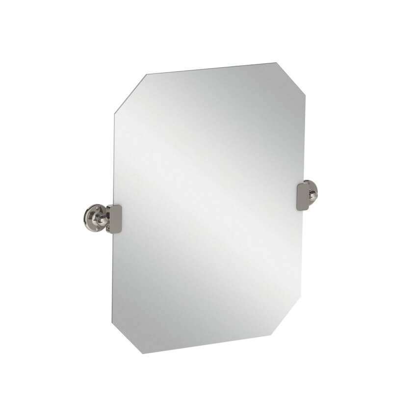 Lefroy Brooks Classic Octagonal Tilting Mirror - Silver Nickel