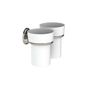 Lefroy Brooks Edwardian Double Tumbler Holder - Silver Nickel
