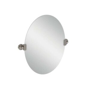 Lefroy Brooks Classic Oval Tilting Mirror - Silver Nickel