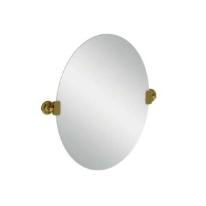 Lefroy Brooks Classic Oval Tilting Mirror - Polished Brass