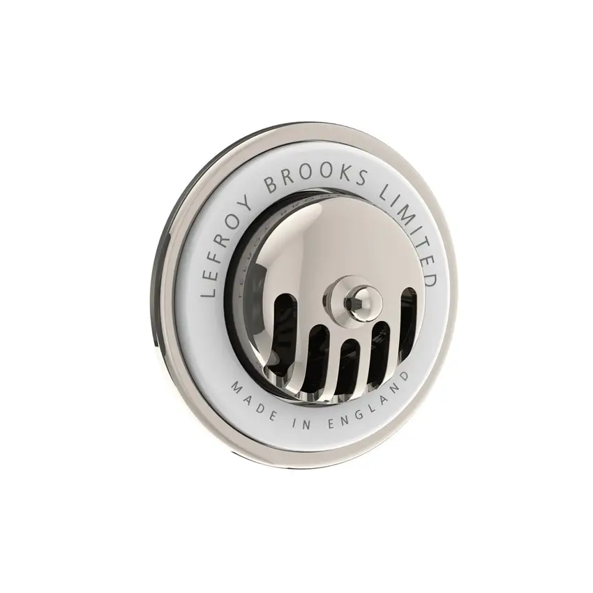 Lefroy Brooks Grated Bath Overflow For Use With LB1377 & LB1382 - Silver Nickel