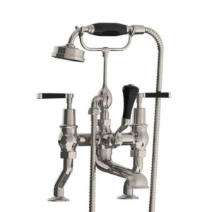 Lefroy Brooks Mackintosh Bath Shower Mixer With Levers - Silver Nickel