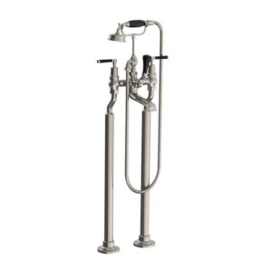 Lefroy Brooks Mackintosh Bath Shower Mixer With Levers & Standpipes - Silver Nickel
