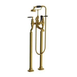 Lefroy Brooks Mackintosh Bath Shower Mixer With Levers & Standpipes - Polished Brass