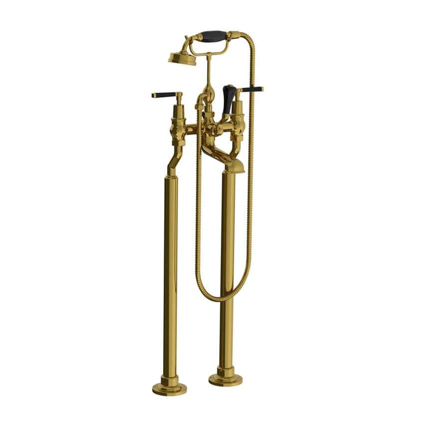 Lefroy Brooks Mackintosh Bath Shower Mixer With Levers & Standpipes - Polished Brass